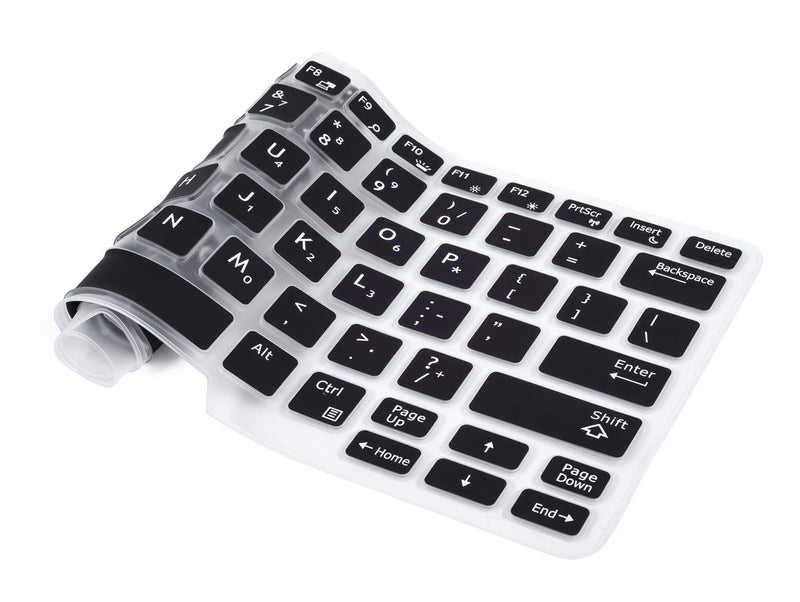 CaseBuy غطاء لوحة مفاتيح CaseBuy لجهاز Dell Latitude 5480 5490 5491 7490 7480 بحجم 14 بوصة، غطاء واقي للوحة مفاتيح Dell 3340 E3340 E5490 E5491 E5450 E5470 E7450 E7470 E7480 مع نقطة، أسود - Image 2